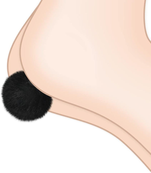 Силиконовый анальный плаг с кроличьим хвостиком с сильной присоской для новичков