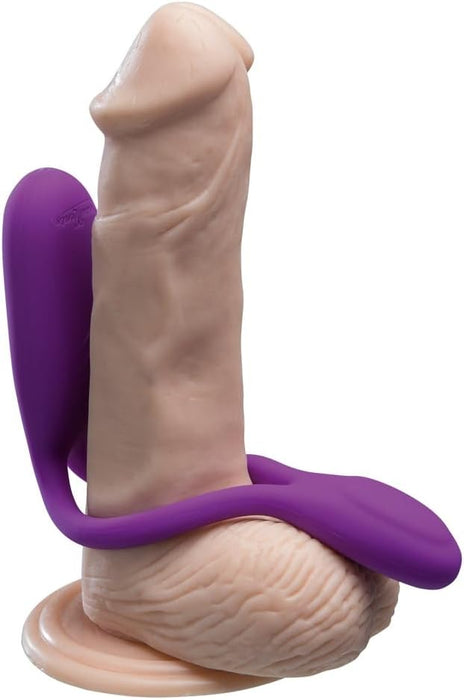 Flexxio pāru vibratoru lila krāsā no ādas draudzīgām materiāliem