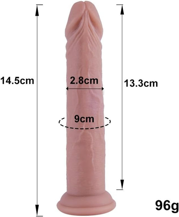 Realistisks 14,5 cm dildo ar spēcīgu piesūcekni – dabīgs silikons iesācējiem