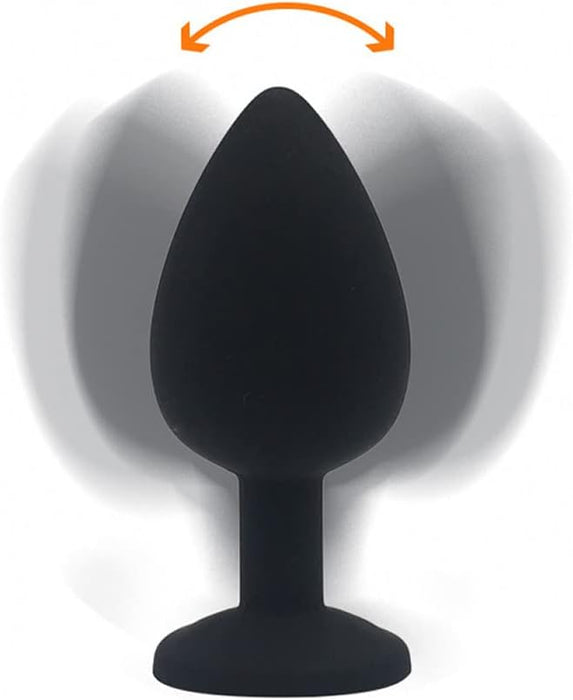 Набор силиконовых анальных пробок с кристаллом для начинающих и опытных