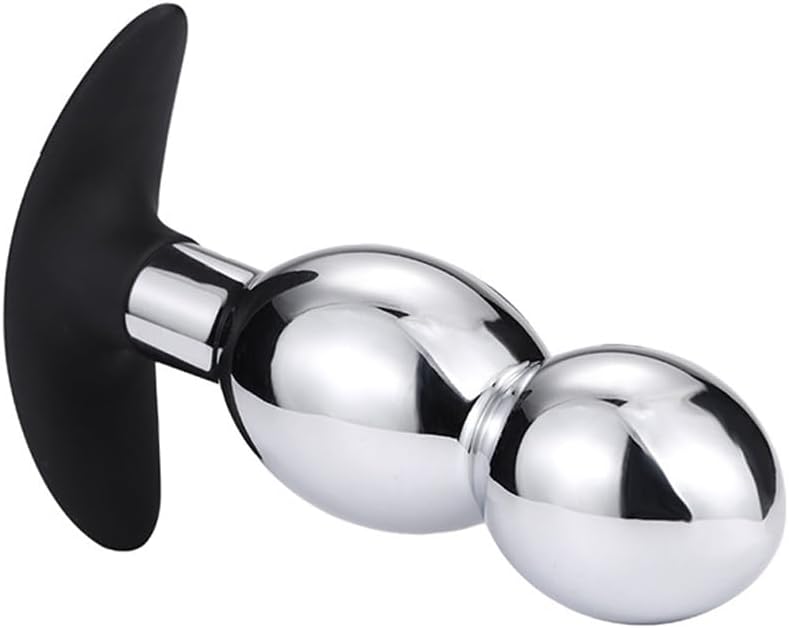 Металлические Анальные Бусы с Мягкой Силиконовой Т-ручкой с сильной присоской