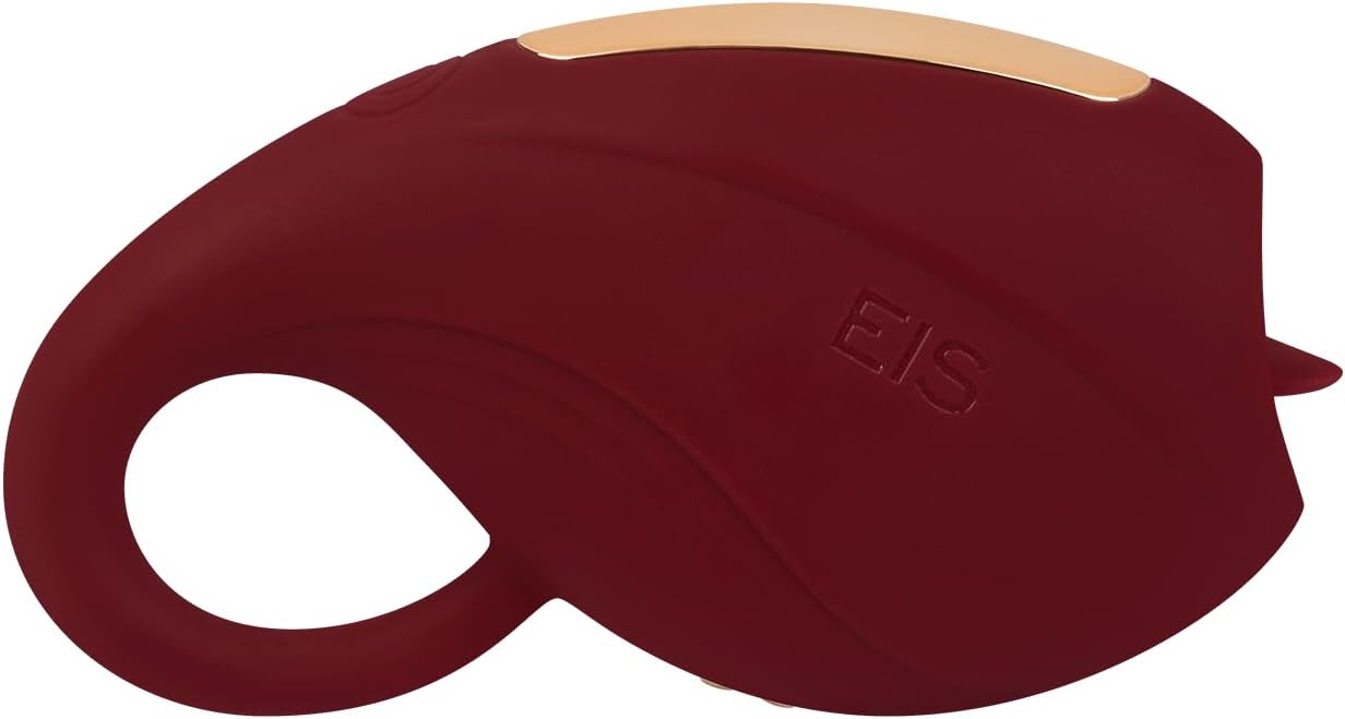 Вибратор из силикона с вращающимся язычком, 9,6 см, водонепроницаемый IPX7, с сильной присоской