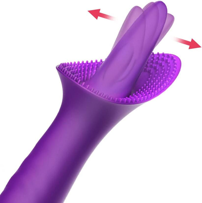 Klitorālais stimulators ar mēli un 10 vibrācijas režīmiem pilnībā ūdensizturīgs