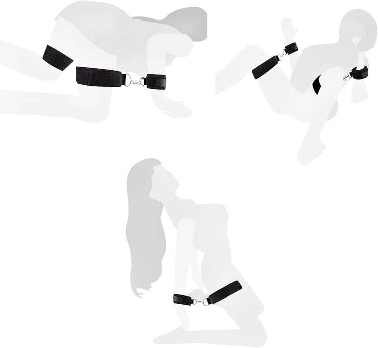 Набор SM Бондаж с ручными наручниками и манжетами на бедра с сильной присоской