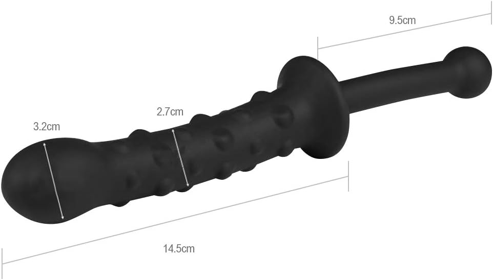 Силиконовый дилдо с ручкой и гранулами для удовольствия с сильной присоской