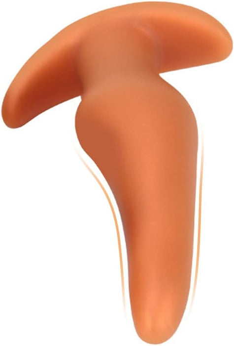 Супермягкий жидкий силиконовый анальный плаг с сильной присоской M