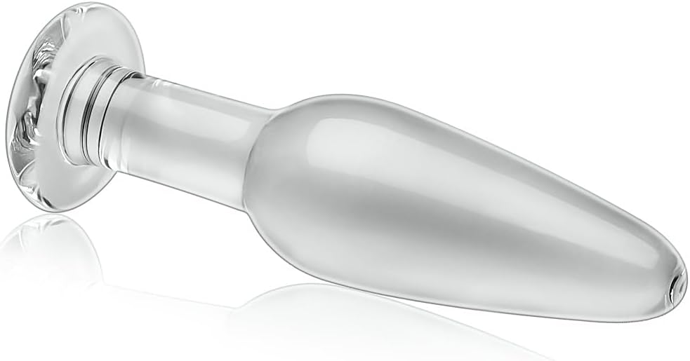 Elegants stikla anālais aizbāznis 3 gabali temperatūras spēlēm