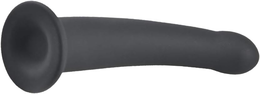 Реалистичный силиконовый дилдо с изгибом и с сильной присоской для стимуляции