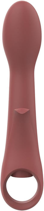 Вибратор Nude Sierra G-Spot Duo оранжевый 20,1 см с сильной присоской