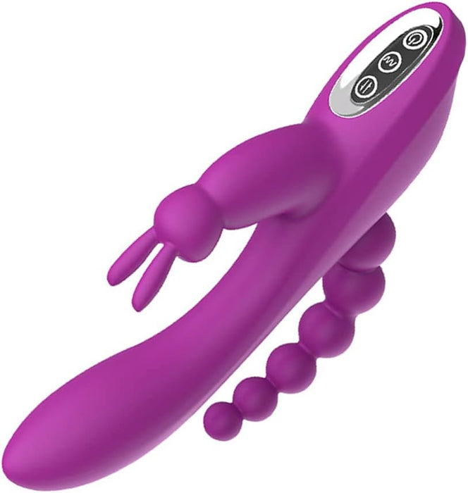 3 vienā Rabbit Vibrators ar 7 Vibrāciju Režīmiem un Uzlādi