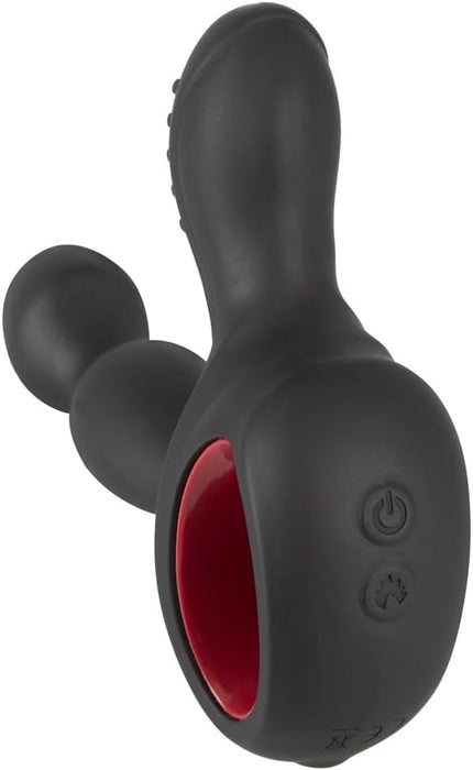 Prostatas masāžas ierīce ar 10 vibrācijas režīmiem un rotācijas funkciju melna
