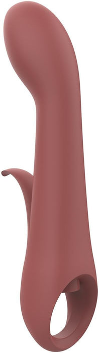 Вибратор Nude Sierra G-Spot Duo оранжевый 20,1 см с сильной присоской