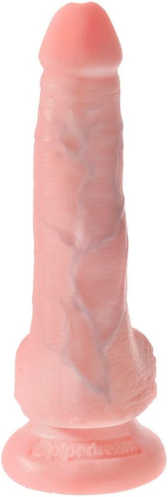 Vibrējošs 6 collu dildo ar sēkliniekiem un reālistiskām detaļām