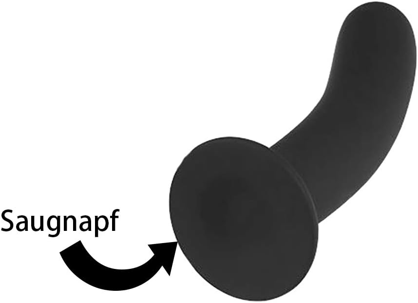 Гнущийся силиконовый дилдо с сильной присоской – 132 мм длиной, 25 мм диаметром