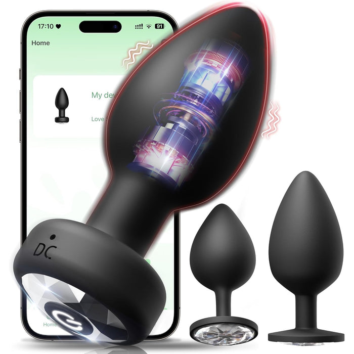 Анальная пробка с вибрацией и управлением через приложение для женщин и мужчин