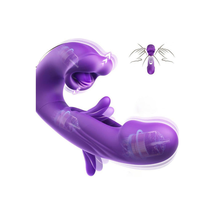 3-in-1 klitora un G-punkta vibrators ar 7 vibrācijas un mēles režīmiem