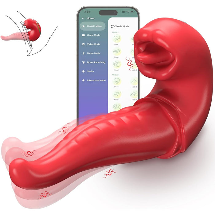 3 vienā mēles vibrators ar APP vadību spēcīgai G punkta un klitora stimulācijai