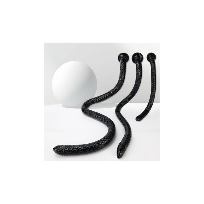 Īpaši garš reālistisks dildo ar čūskas ādas faktūru un spēcīgu piesūcekni