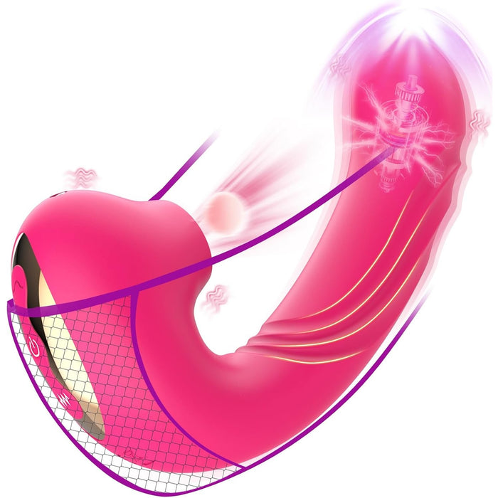 3in1 Vibrators sievietēm ar 10 vibrācijas un 3 laizīšanas režīmiem