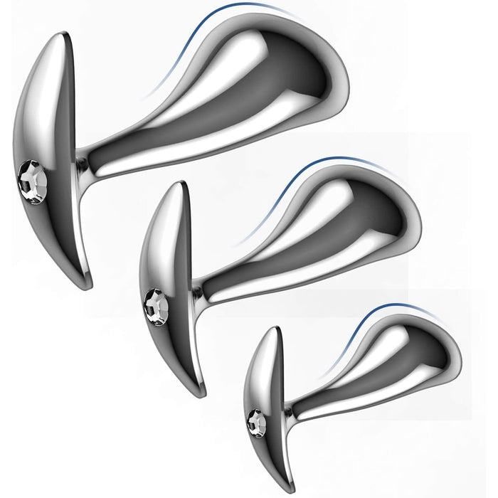 Металлический набор анальных пробок с сильной присоской из алюминия для пар