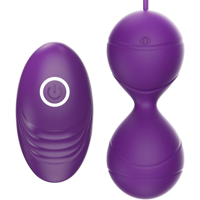 Mīkstas silikona mīlas bumbiņas ar 10 vibrāciju režīmiem un tālvadību