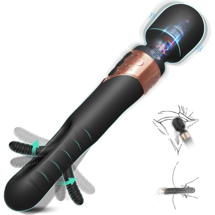 Вакуумный вибратор с сильной присоской и 12 режимами для женщин и пар