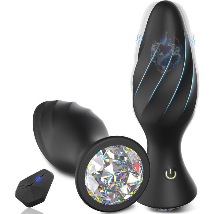 Анал Вибратор с 10 Режимами Вибрации и Пульсации с Сильной Присоской для Мужчин