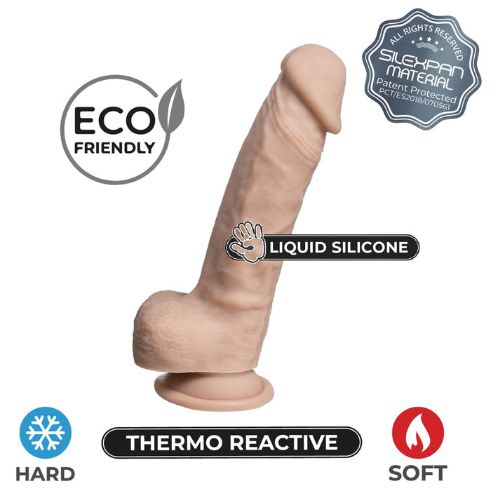 7" Modelis 1 Real Skin – reālistisks dildo ar spēcīgu piesūcekni un elastīgu dizainu