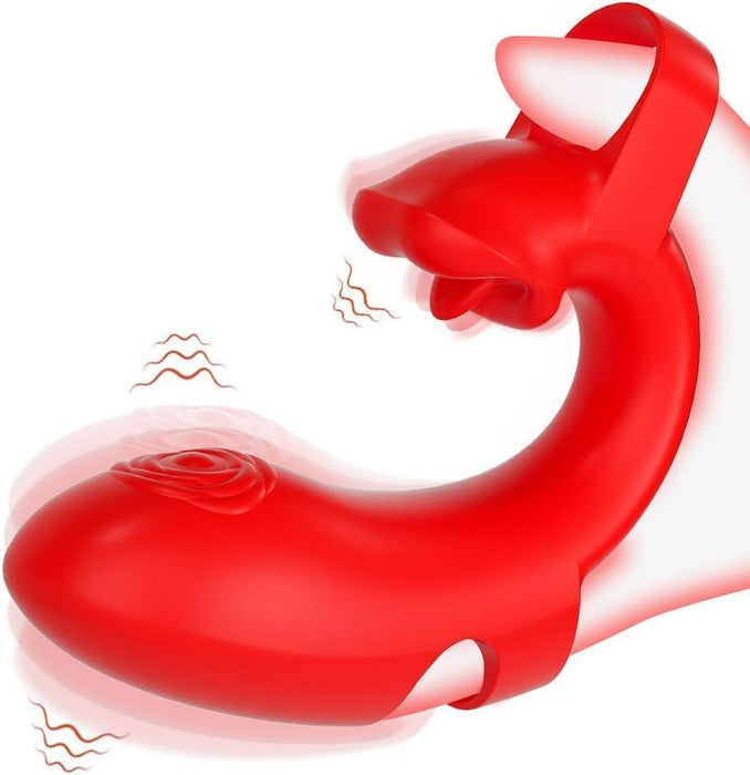 Pirkstu vibrators ar mēles funkciju – 10 vibrācijas režīmi, ūdensizturīgs mini stimulator