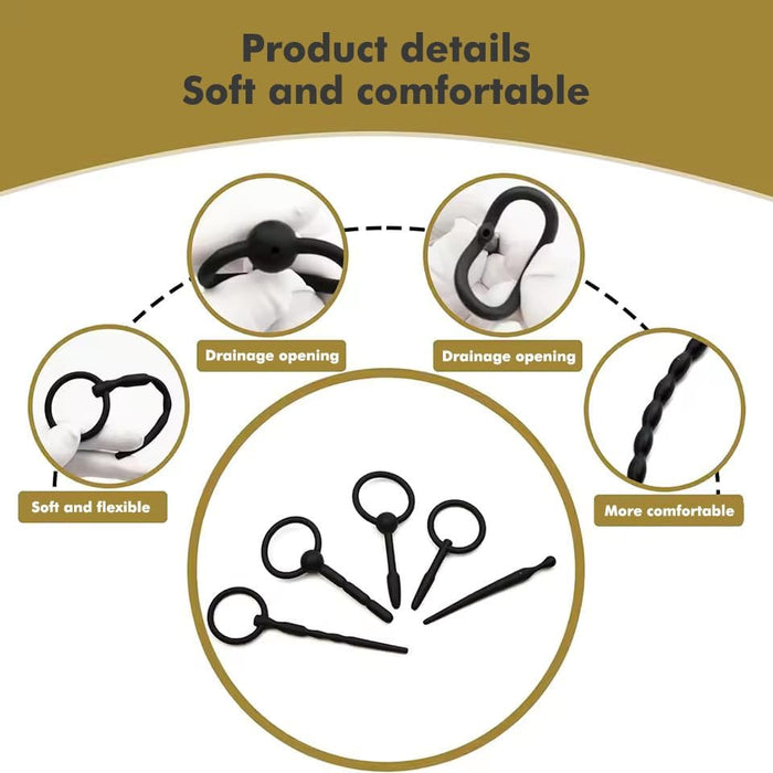 8 Шт. Силиконовые Дилататоры с Пенисным Кольцом, с сильной присоской