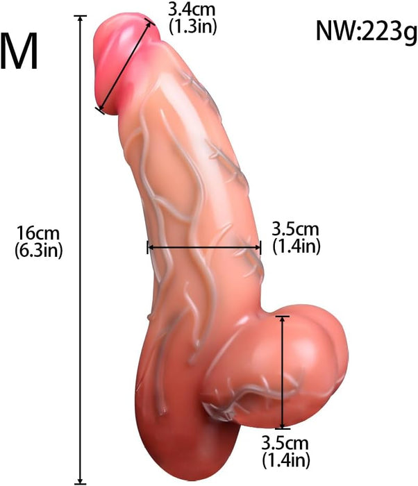 Reālistisks vibrējošs dildo ar 10 frekvencēm, G punkta stimulatoru un sildošu funkciju
