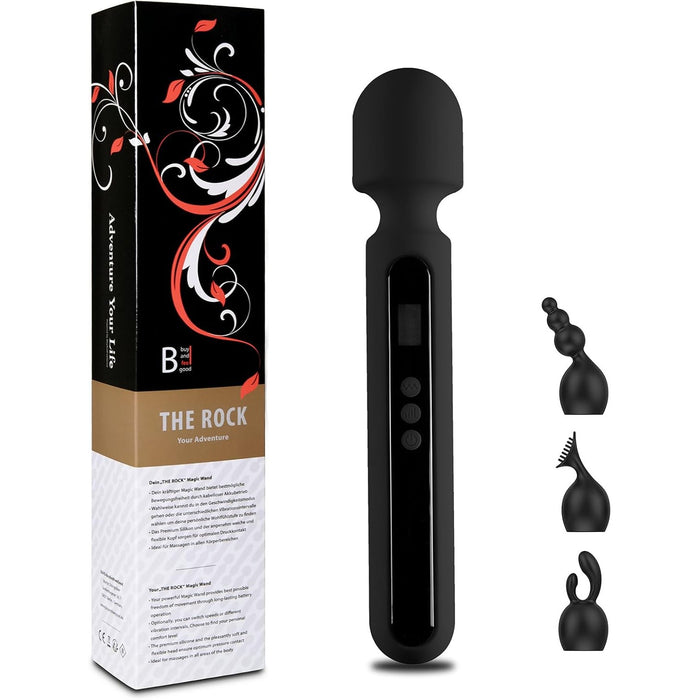 THE ROCK XXL Vibrators ar premium silikona uzgaļiem un jaudīgu vibrāciju 10 režīmos