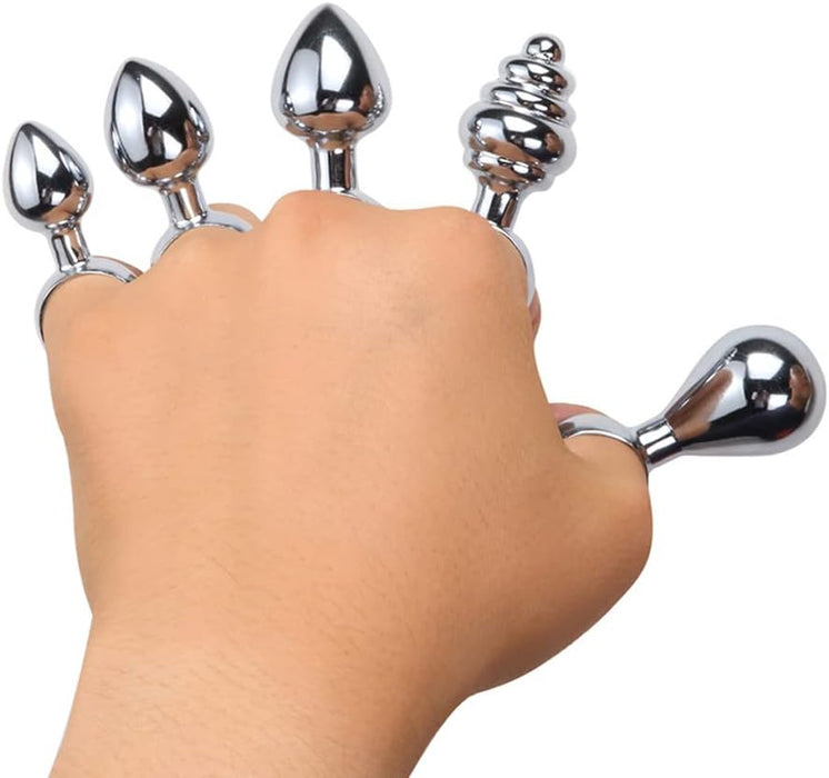 Mini nerūsējošā tērauda anālais plugs ar vilkšanas gredzenu iesācējiem