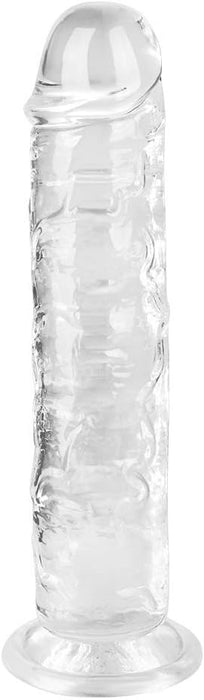 Натуральный фаллоимитатор среднего размера с сильной присоской 19 см