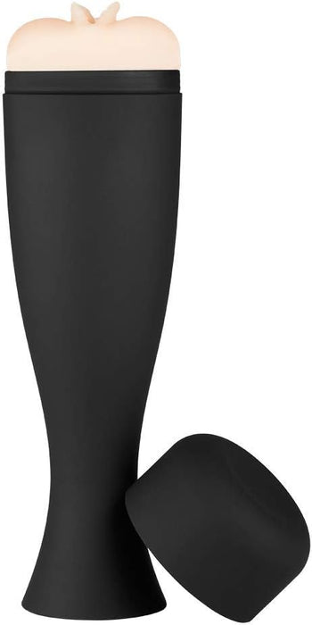 Вибрирующий японский мастурбатор 24,5 см с 10 программами с сильной присоской