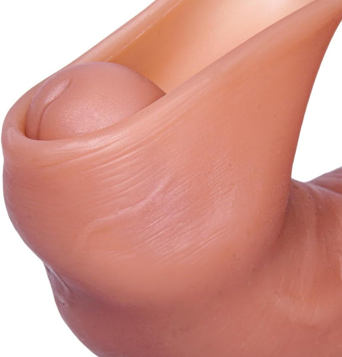 20 см реалистичный силиконовый дилдо с сильной присоской и неоголенной крайней плотью