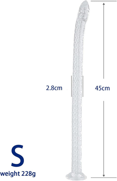 45 см реалистичный дилдо с сильной присоской и текстурой змеи