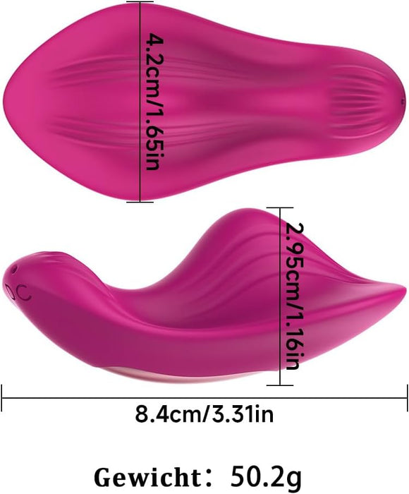Портативный клиторальный вибратор-бабочка с 9 режимами и управлением через приложение
