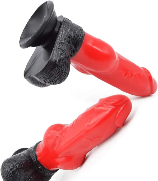 Reālistisks silikona dildo ar mezglu, seksīgs sarkans, 16,5 cm