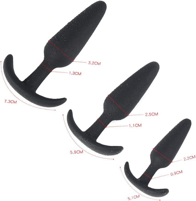 Набор анальных пробок с сильной присоской – три размера для удовольствия