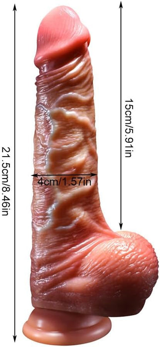 Реалистичный фаллоимитатор 21,5 см с сильной присоской для удовольствия