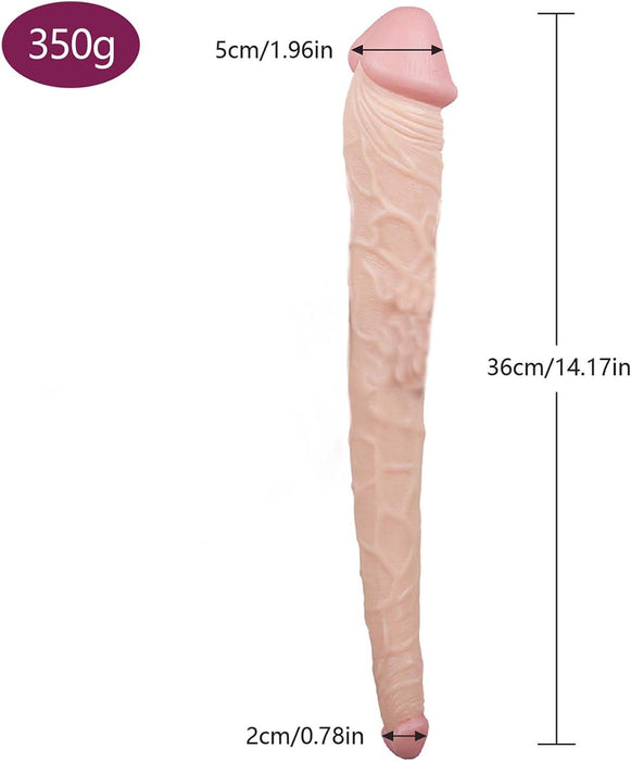 Reālistisks dubultais dildo – garš un elastīgs intīmai baudai