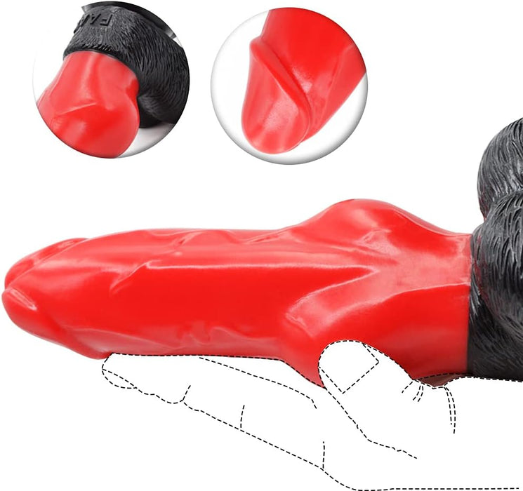 Reālistisks silikona dildo ar mezglu, seksīgs sarkans, 16,5 cm