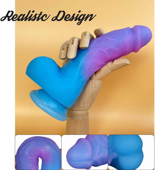 20 cm reālistisks silikona dildo ar spēcīgu piesūcekni bezroku spēlei