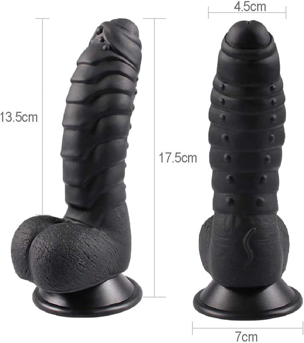 Классический дилдо для женщин с сильной присоской и радужным градиентом