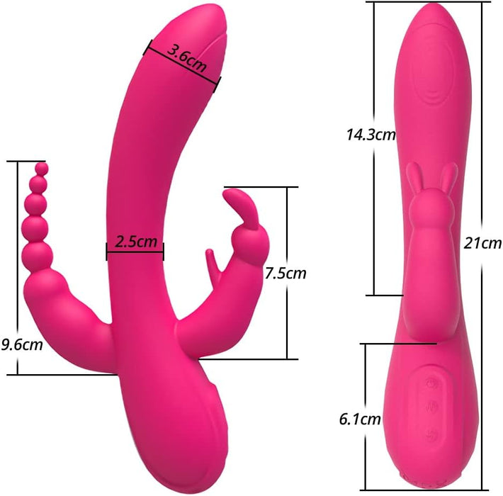 Силиконовый вибратор Rabbit с 12 режимами для клитора и точки G с сильной присоской