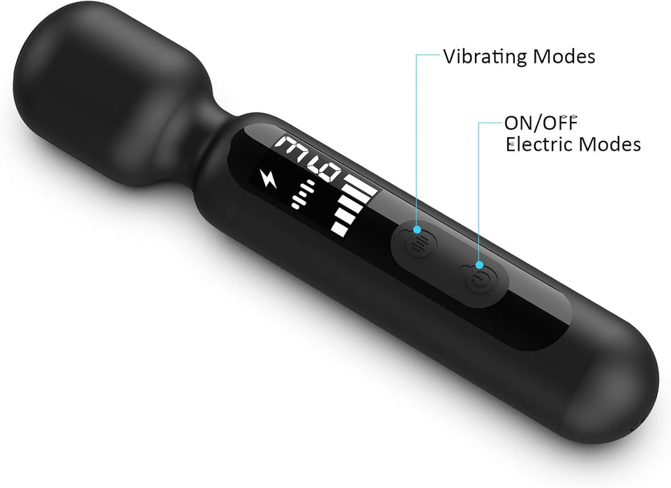Вибратор для женщин с 9 режимами вибрации и 9 электрошоковыми режимами, с LCD дисплеем