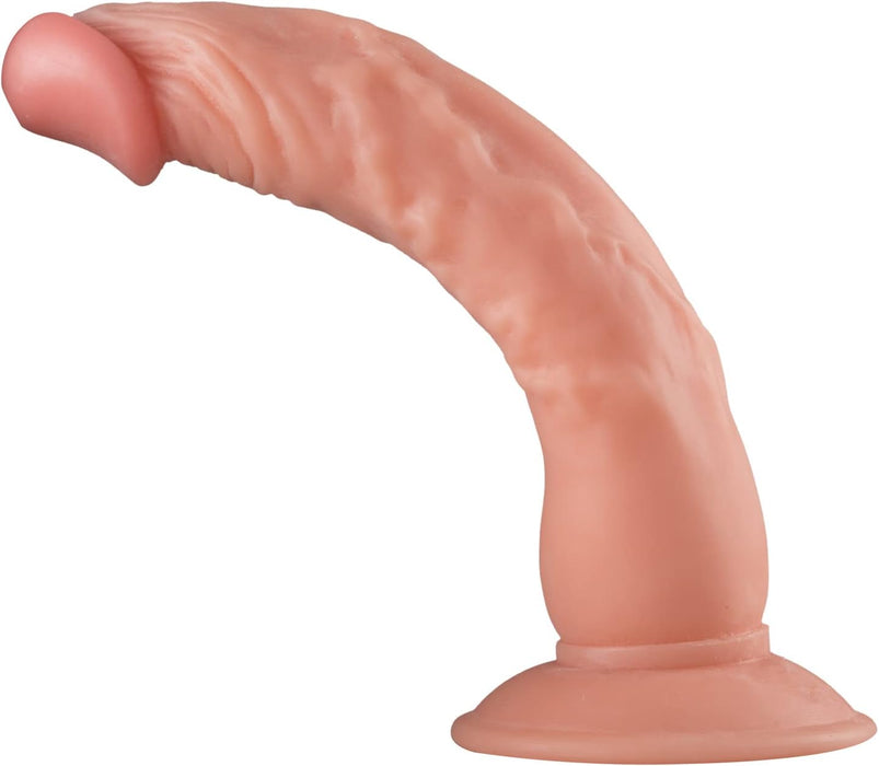 Realistisks 23 cm silikona dildo ar stipru piesūcekni