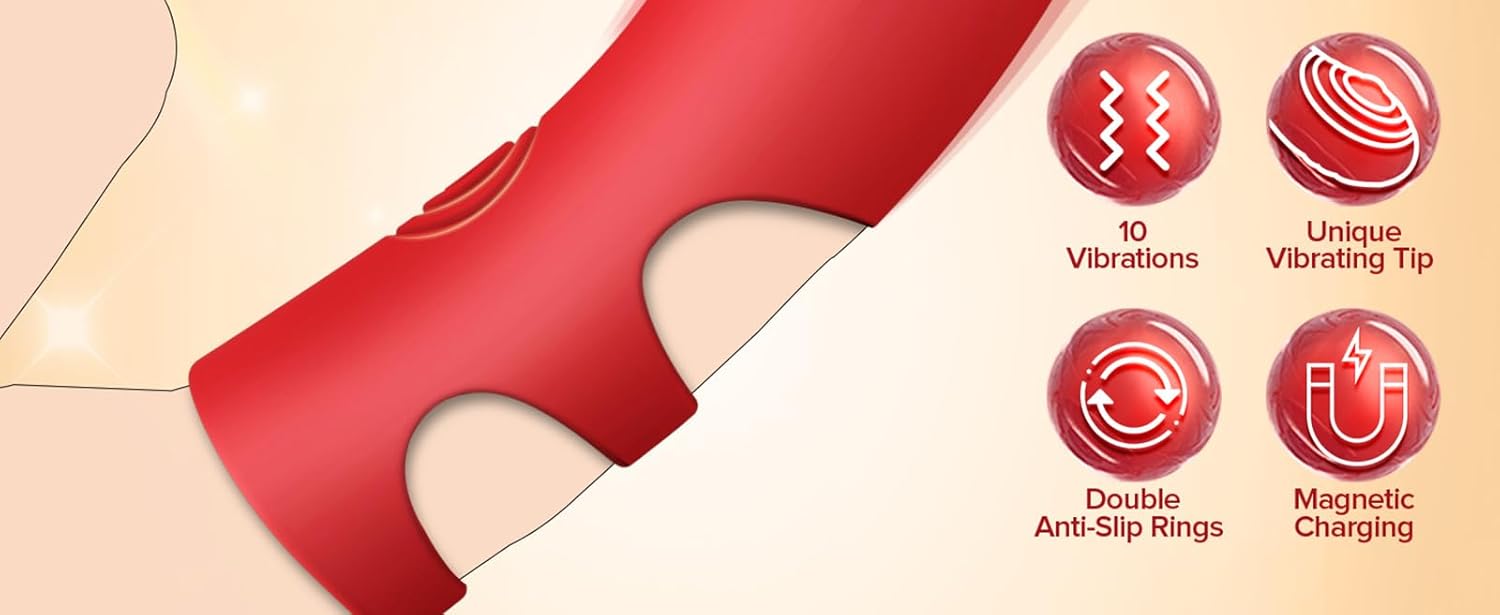 Силиконовый эротический вибратор для пальцев с 10 режимами вибрации и мини-дизайном