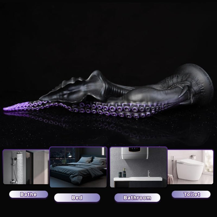 Фантазийный дилдо с двумя головками и сильной присоской